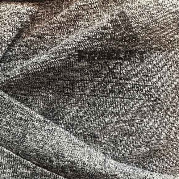 Adidas Gray Short Sleeve Tee Heathered Crew Neck - Picture 4 of 4